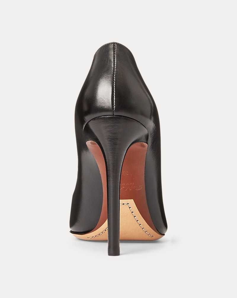 Tacones Ralph Lauren Celia Calfskin Pump Mujer Negros | SOXAUIQ-37 - vista 3