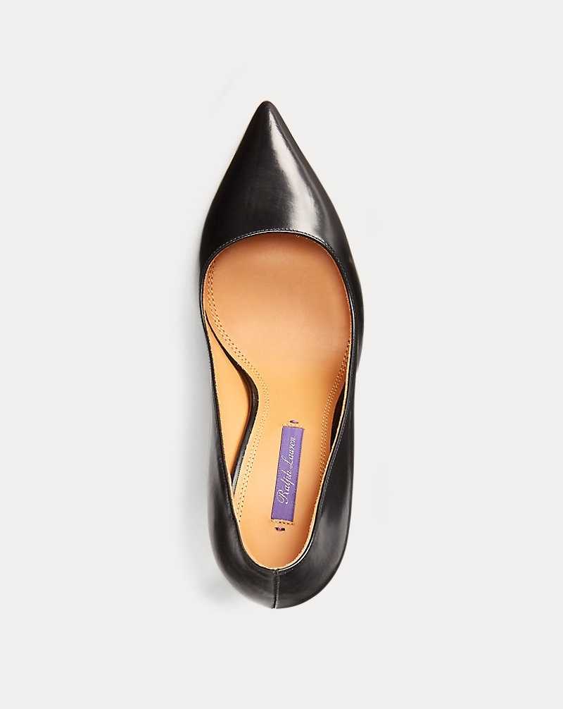 Tacones Ralph Lauren Celia Calfskin Pump Mujer Negros | SOXAUIQ-37 - vista 4