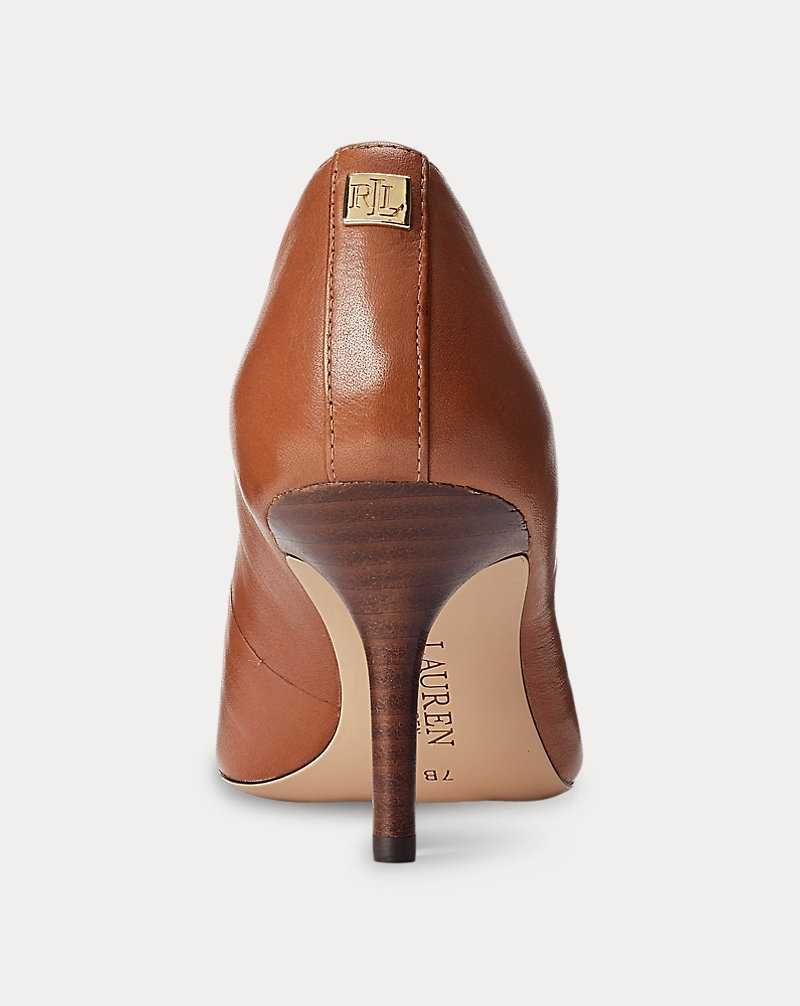 Tacones Ralph Lauren Lanette Leather Pump Mujer Azules | AEUZITS-54 - vista 3