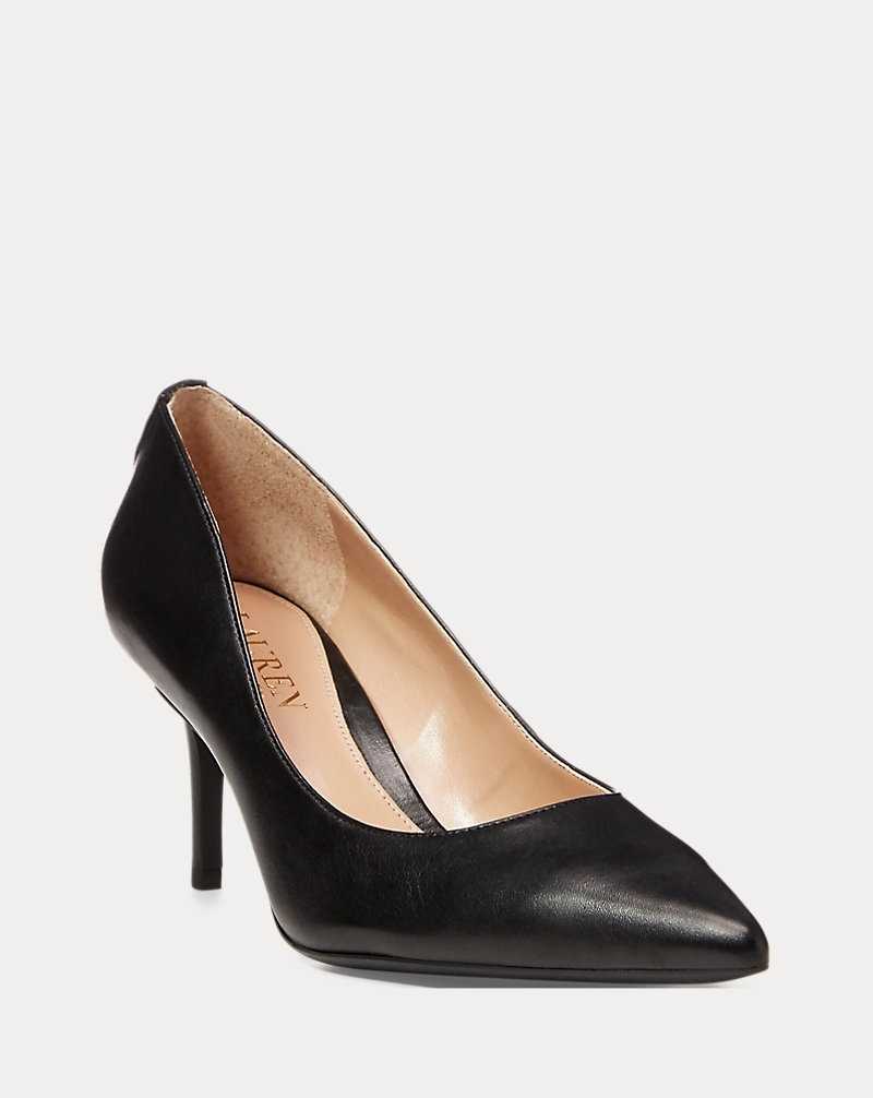 Tacones Ralph Lauren Lanette Leather Pump Mujer Negros | VSYAWHJ-43 - vista 2