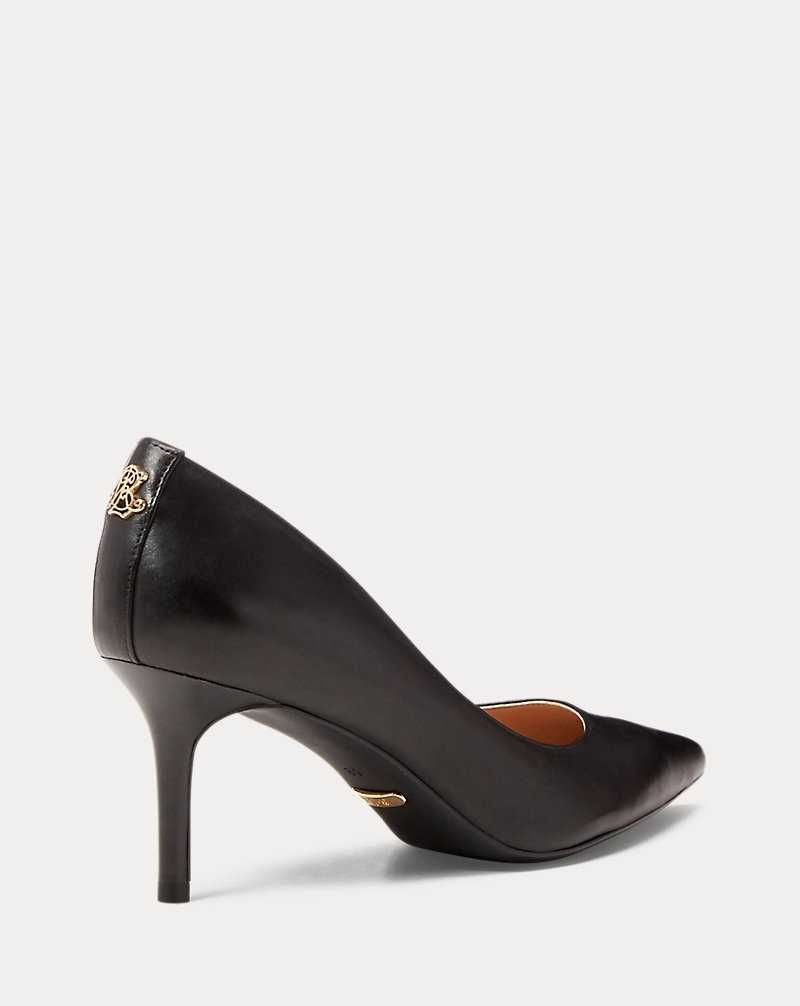 Tacones Ralph Lauren Lanette Leather Pump Mujer Negros | VSYAWHJ-43 - vista 3