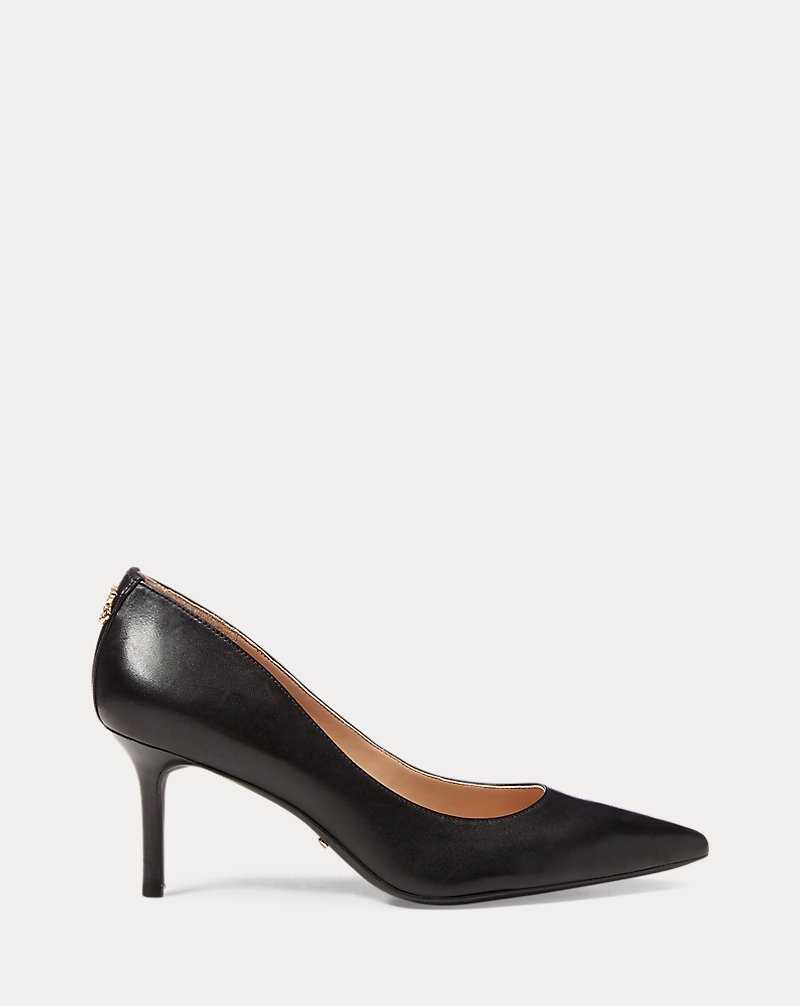 Tacones Ralph Lauren Lanette Leather Pump Mujer Negros | VSYAWHJ-43 - vista 1