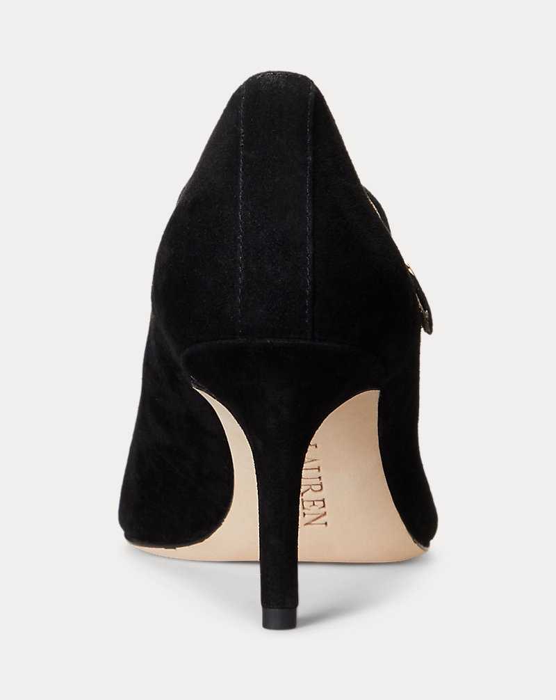Tacones Ralph Lauren Lanette Suede Mary Jane Pump Mujer Negros | TOWFQPL-87 - vista 3