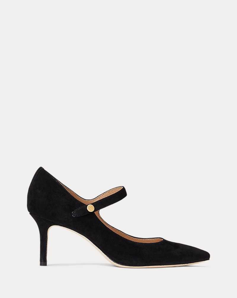 Tacones Ralph Lauren Lanette Suede Mary Jane Pump Mujer Negros | TOWFQPL-87 - vista 1