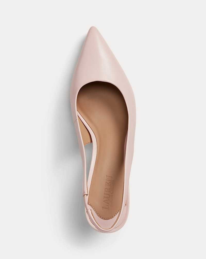 Tacones Ralph Lauren Lolah II Nappa Leather Slingback Pump Mujer Rosas | ROHEWYQ-28 - vista 4