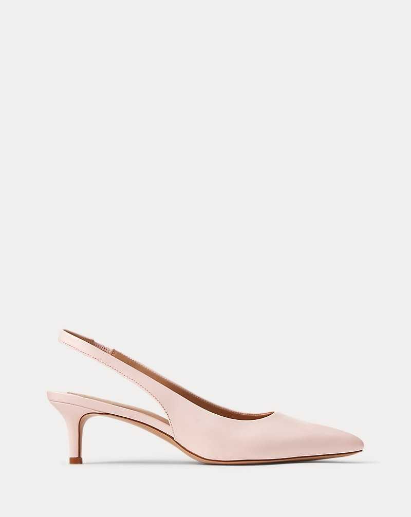 Tacones Ralph Lauren Lolah II Nappa Leather Slingback Pump Mujer Rosas | ROHEWYQ-28 - vista 1