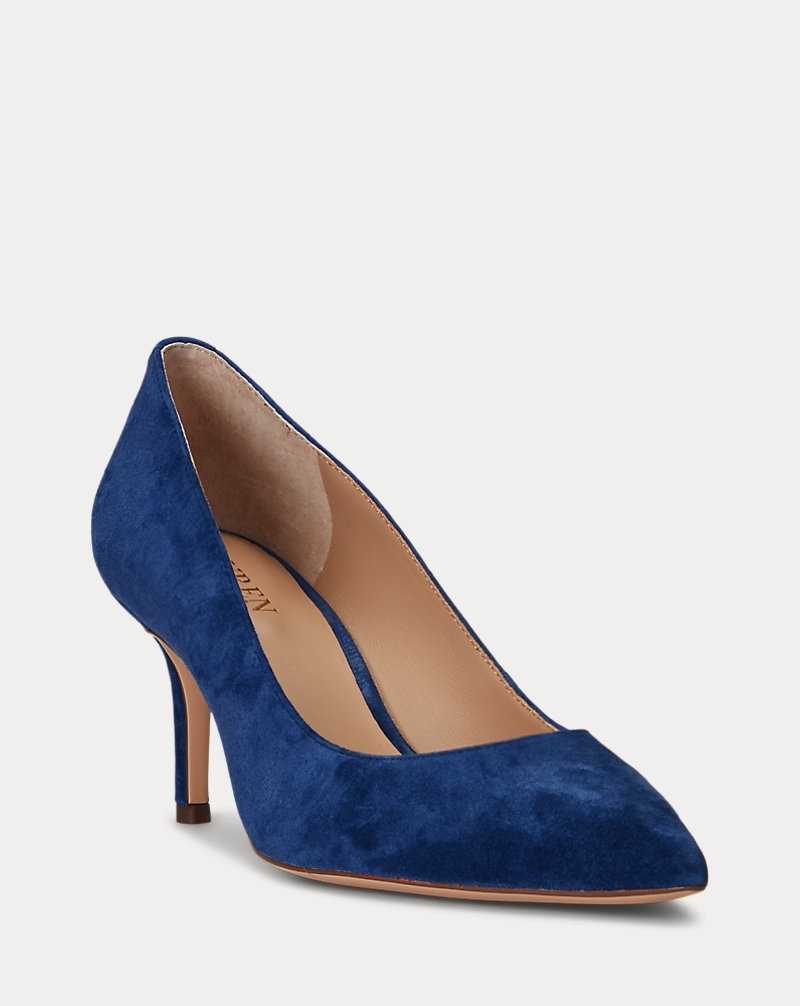 Tacones Ralph Lauren Suede Pump Mujer Azules | KHYNOLR-52 - vista 2