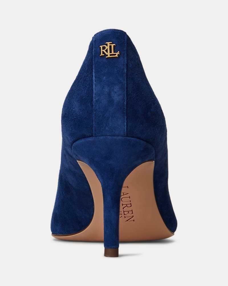 Tacones Ralph Lauren Suede Pump Mujer Azules | KHYNOLR-52 - vista 3