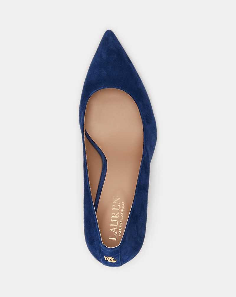 Tacones Ralph Lauren Suede Pump Mujer Azules | KHYNOLR-52 - vista 4