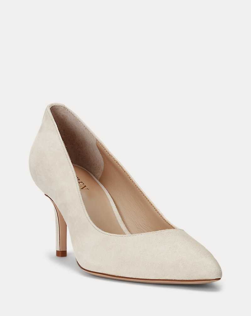Tacones Ralph Lauren Suede Pump Mujer Explorer Sand | PUYWALS-26 - vista 2