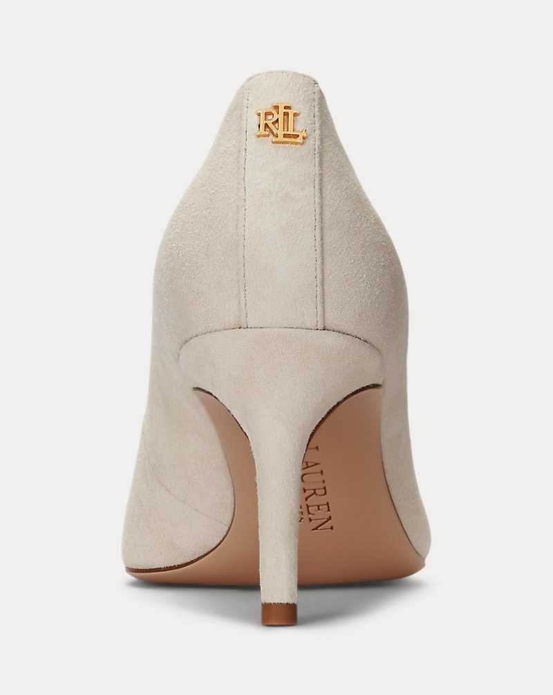 Tacones Ralph Lauren Suede Pump Mujer Explorer Sand | PUYWALS-26 - vista 3