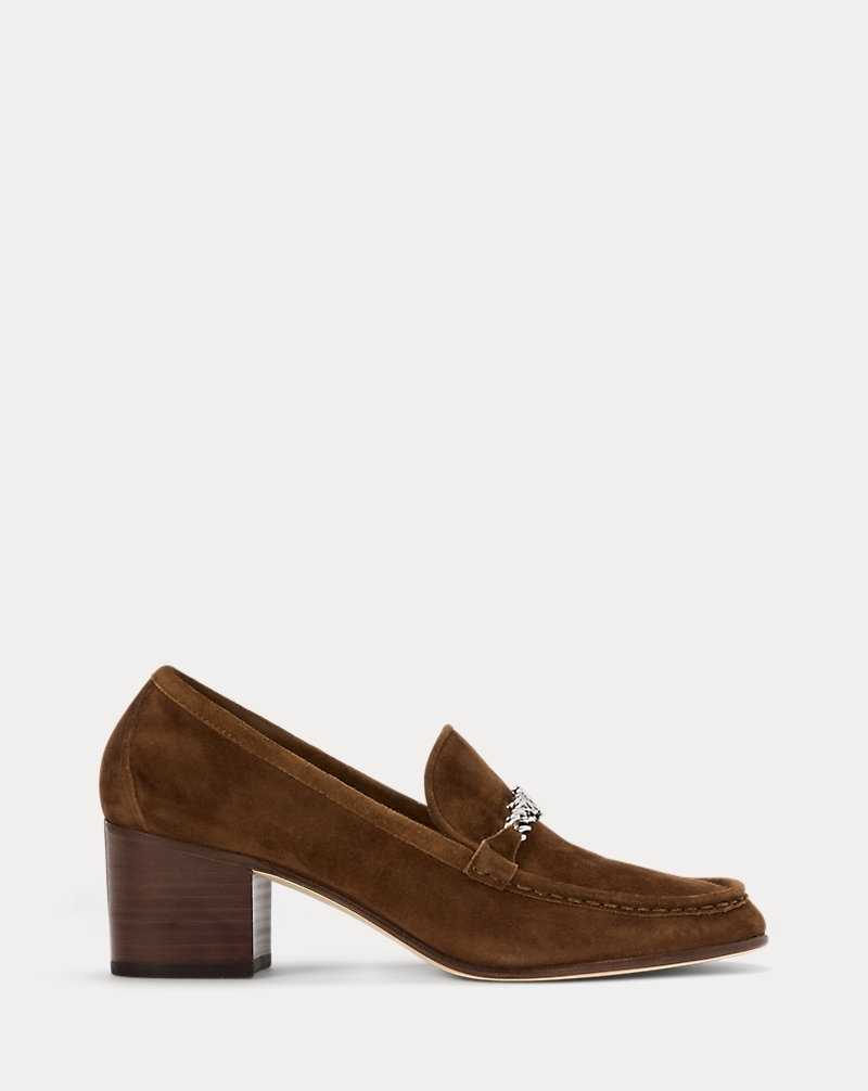 Tacones Ralph Lauren Winslet Suede Pump Mujer Tobacco | WRZTUKV-48 - vista 1