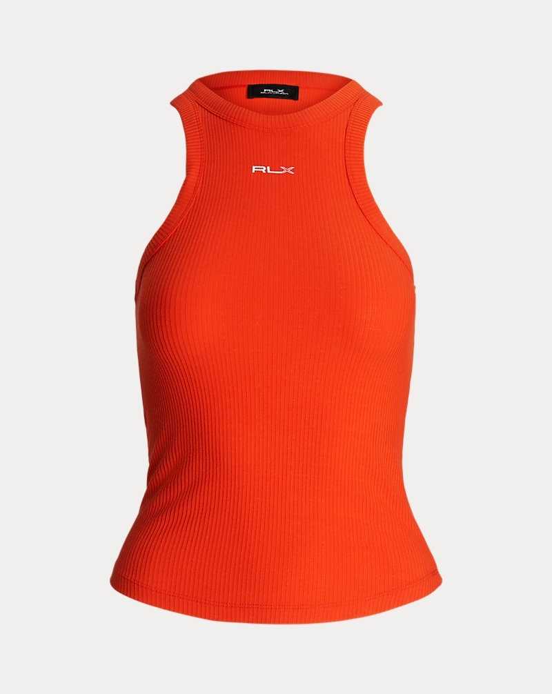 Tank Top Ralph Lauren Rib-Knit Racerback Mujer Bright Poppy | QSPLZYG-81 - vista 2