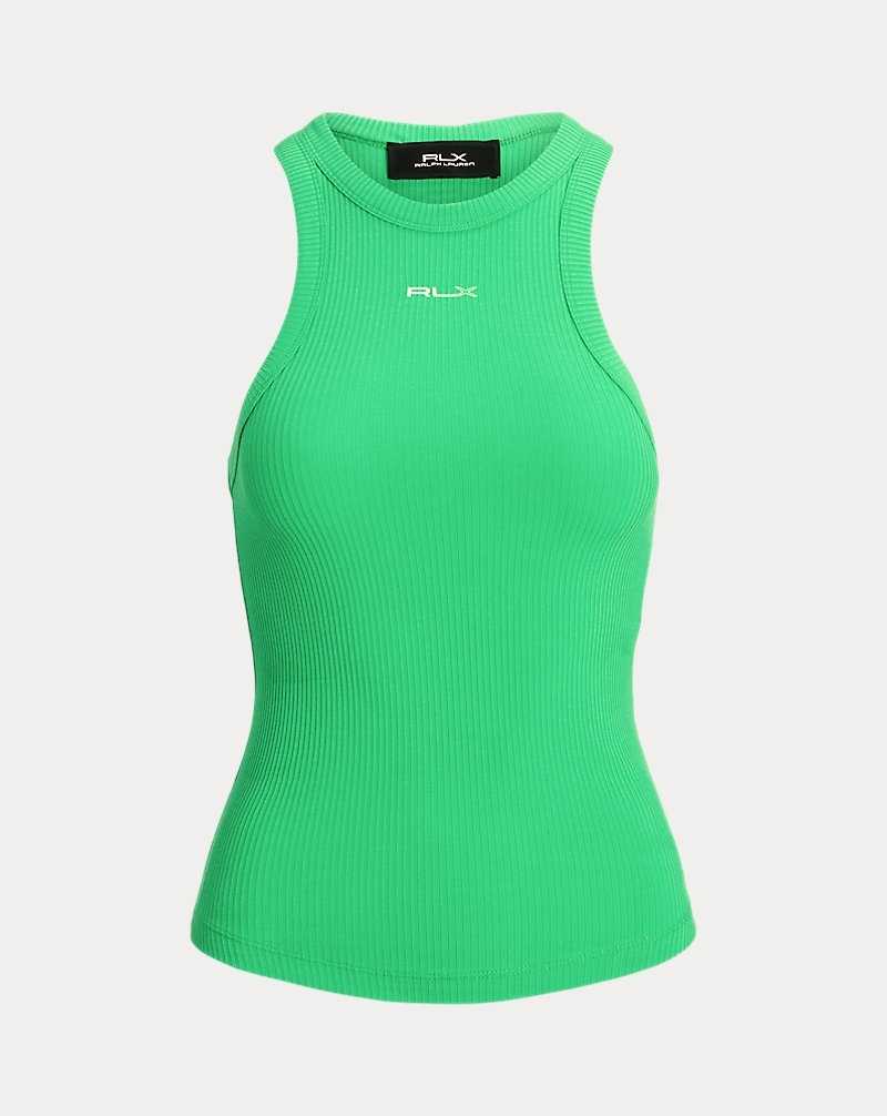 Tank Top Ralph Lauren Rib-Knit Racerback Mujer Verdes | ROQXKPD-94 - vista 2