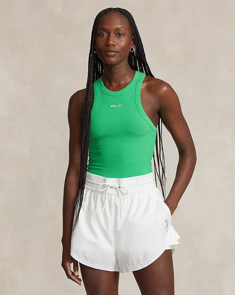Tank Top Ralph Lauren Rib-Knit Racerback Mujer Verdes | ROQXKPD-94 - vista 1