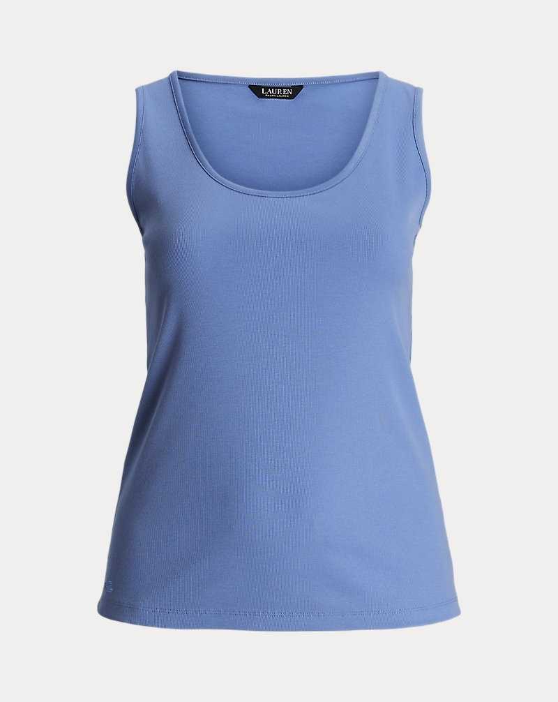 Tank Top Ralph Lauren Stretch Cotton Mujer Azur | DOTFAJM-34 - vista 2