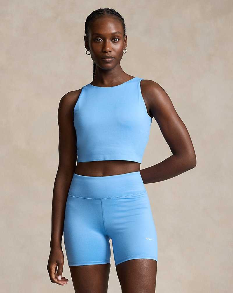 Tank Top Ralph Lauren Sueded Jersey Performance Crop Mujer Azules | PRLTWQE-38 - vista 1