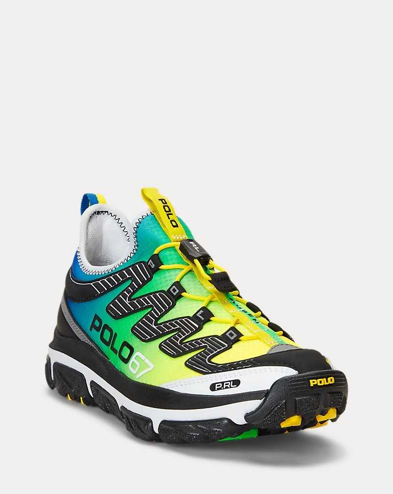 Tenis Ralph Lauren Adventure 300LT Mujer Green/yellow Gradiant | PIANEDS-82 - vista 2