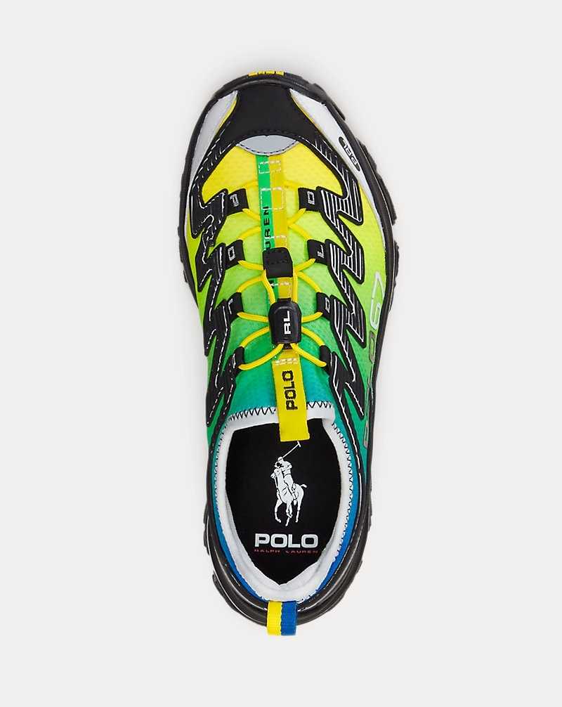 Tenis Ralph Lauren Adventure 300LT Mujer Green/yellow Gradiant | PIANEDS-82 - vista 4