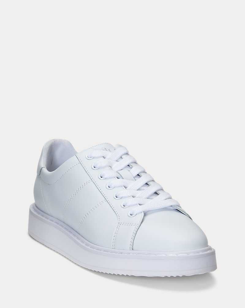 Tenis Ralph Lauren Angeline IV Action Leather Mujer Blancos | BDXZATP-76 - vista 2
