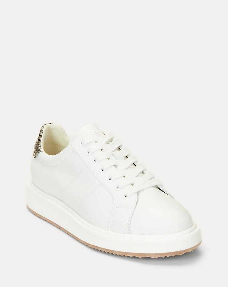 Tenis Ralph Lauren Angeline IV Faux-Snakeskin-Trim Mujer Plateados | NIYOPHA-89 - vista 2