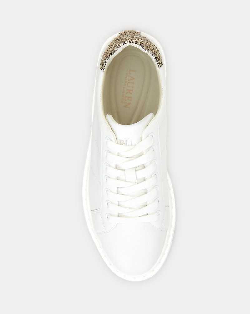 Tenis Ralph Lauren Angeline IV Faux-Snakeskin-Trim Mujer Plateados | NIYOPHA-89 - vista 4