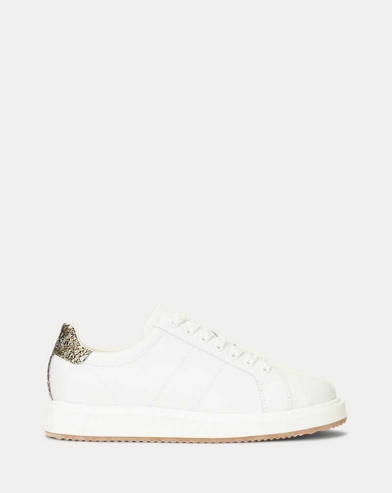 Tenis Ralph Lauren Angeline IV Faux-Snakeskin-Trim Mujer Plateados | NIYOPHA-89 - vista 1
