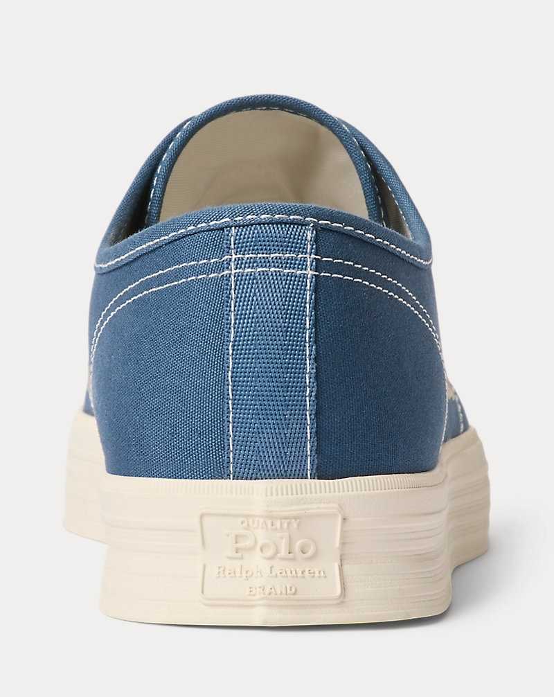 Tenis Ralph Lauren Ayers Canvas Low-Top Hombre Azules | OJAPBZK-91 - vista 3