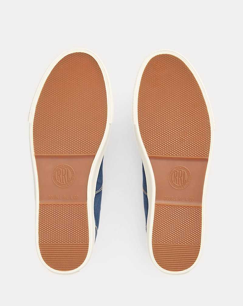 Tenis Ralph Lauren Canvas Hombre Azul Rey Azules | SRNAWBP-52 - vista 4