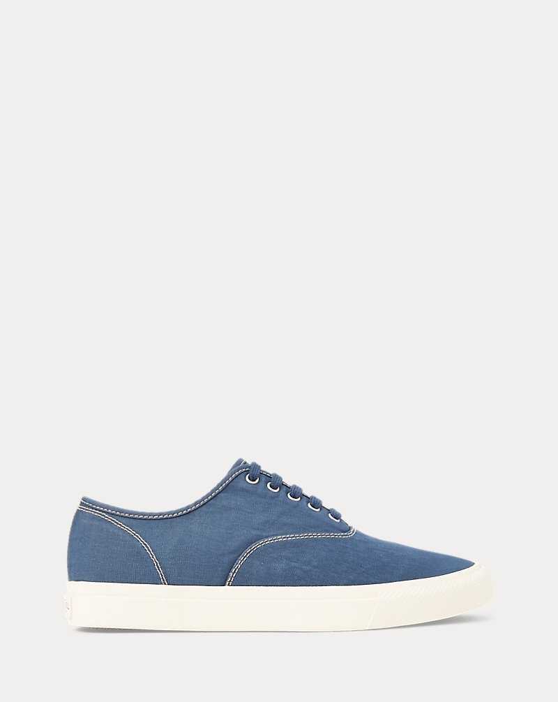 Tenis Ralph Lauren Canvas Hombre Azul Rey Azules | SRNAWBP-52 - vista 1