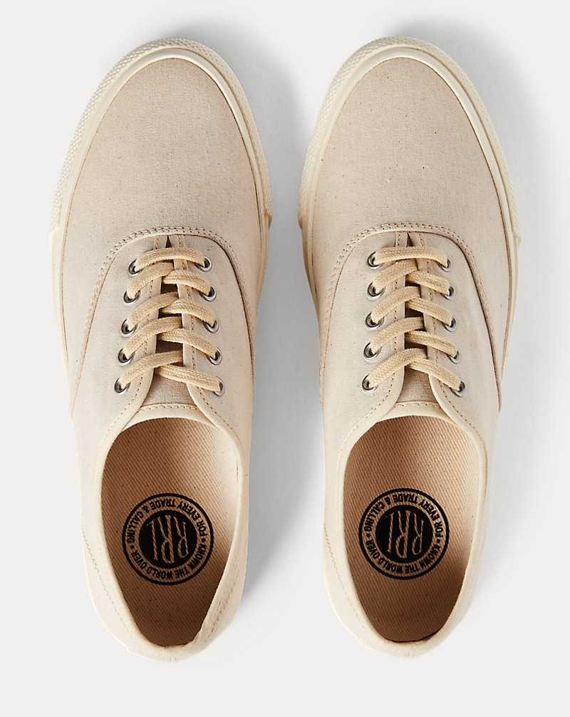 Tenis Ralph Lauren Canvas Hombre Greige | THCYPVN-29 - vista 3