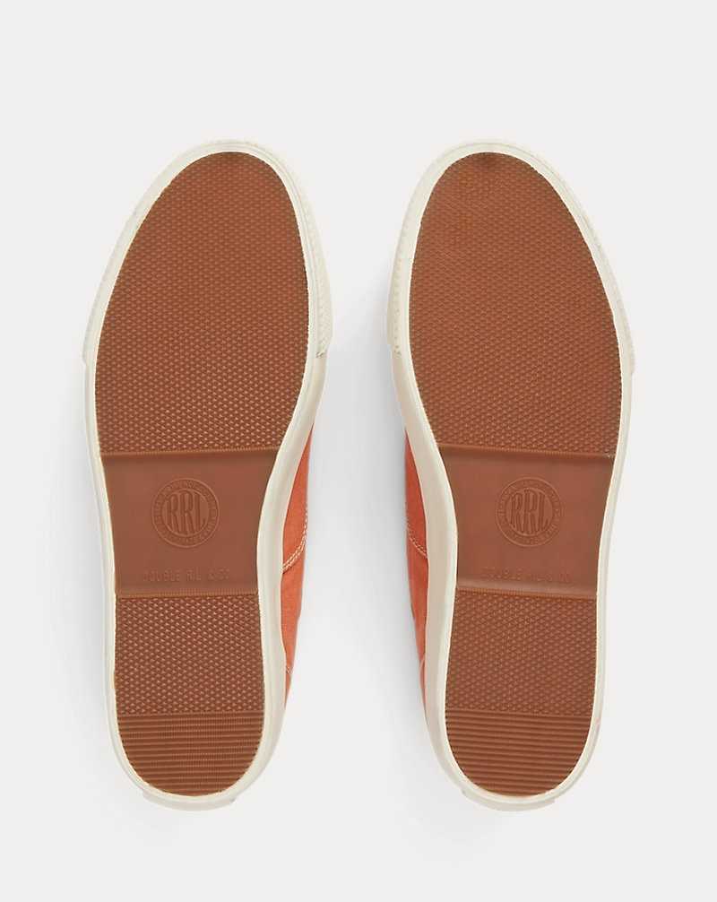Tenis Ralph Lauren Canvas Hombre Naranjas | OEZAGQM-20 - vista 4