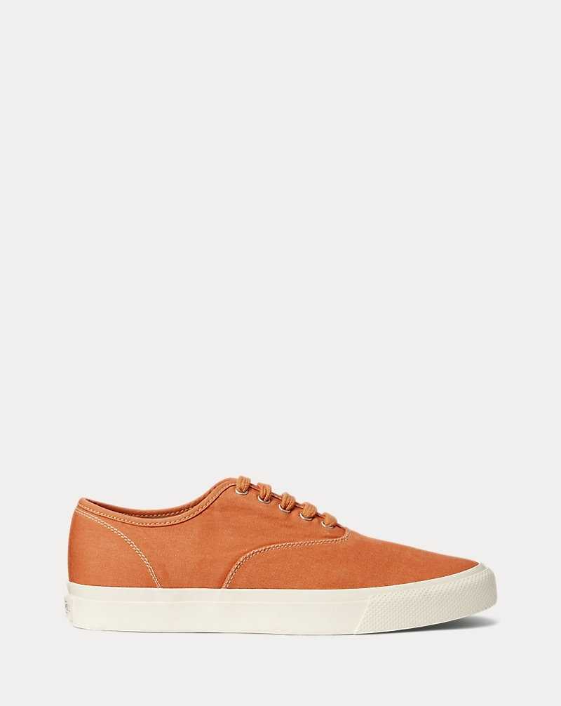 Tenis Ralph Lauren Canvas Hombre Naranjas | OEZAGQM-20 - vista 1