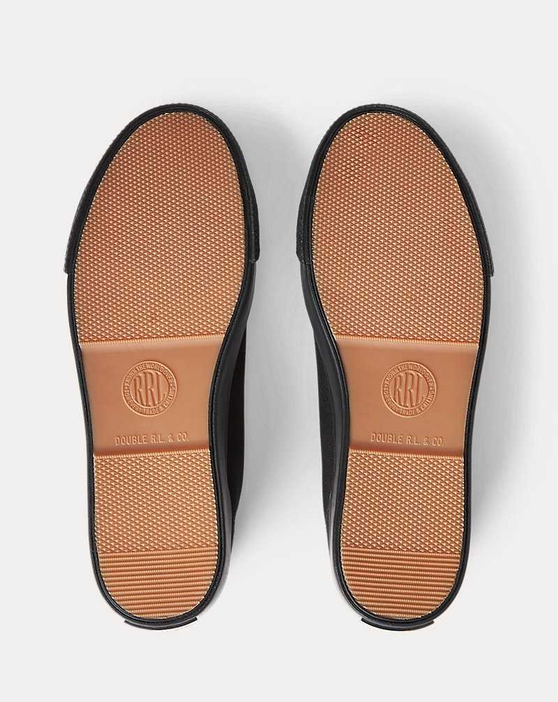 Tenis Ralph Lauren Canvas Hombre Negros | HQRUBVM-74 - vista 4