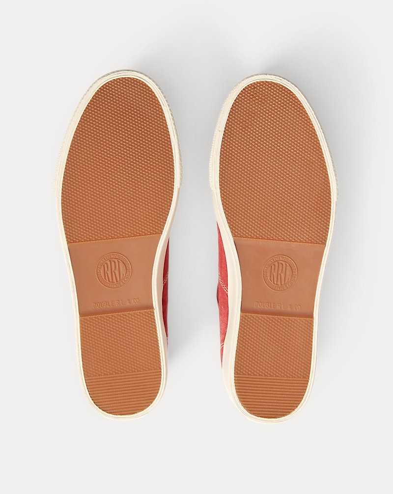 Tenis Ralph Lauren Canvas Hombre Rojos | OMVCRXP-89 - vista 4