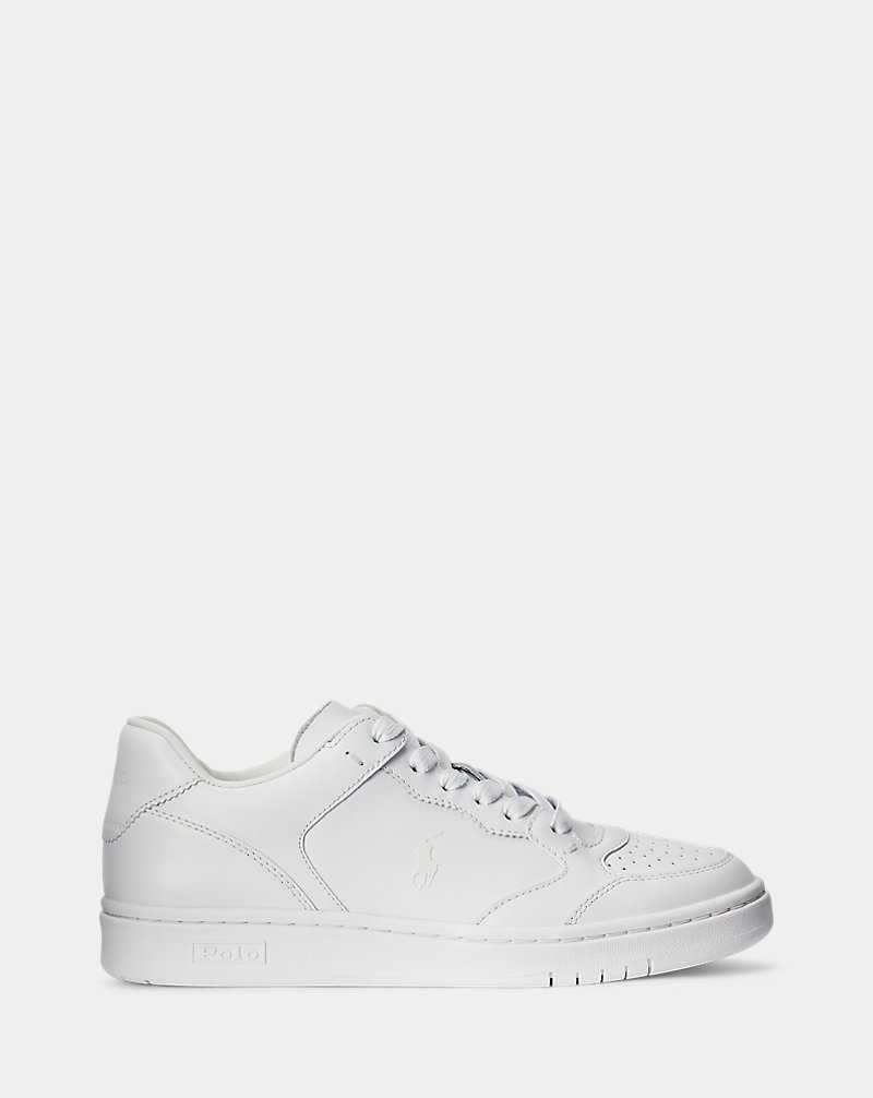 Tenis Ralph Lauren Court Leather Mujer White/White | YIWEJBH-51 - vista 1