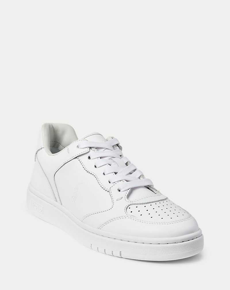 Tenis Ralph Lauren Court Leather Mujer White/White | SEXYFHO-50 - vista 2