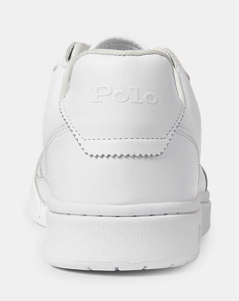 Tenis Ralph Lauren Court Leather Mujer White/White | SEXYFHO-50 - vista 3
