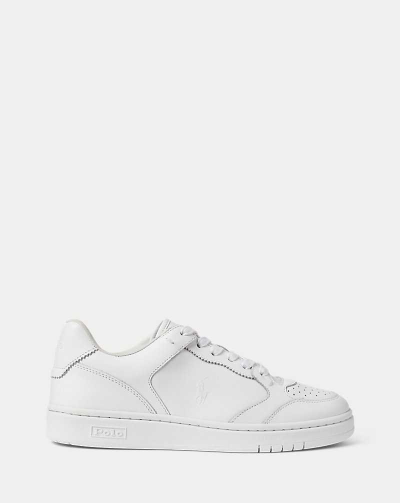 Tenis Ralph Lauren Court Leather Mujer White/White | SEXYFHO-50 - vista 1