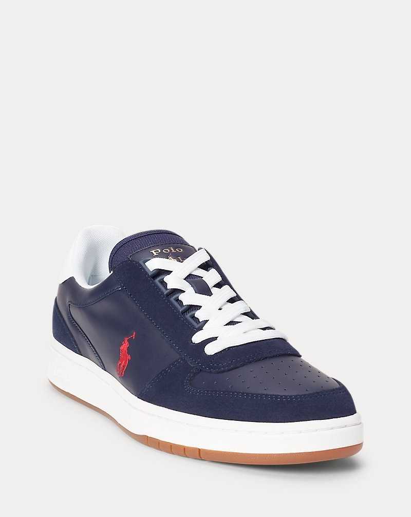 Tenis Ralph Lauren Court Leather-Suede Hombre Rojos | QLIBORT-64 - vista 2