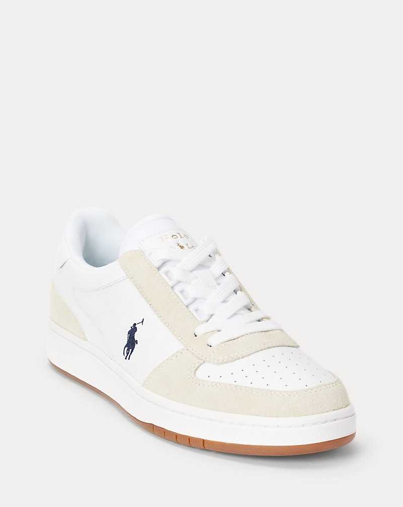 Tenis Ralph Lauren Court Leather-Suede Hombre Azul Marino | LSAYGTU-18 - vista 2