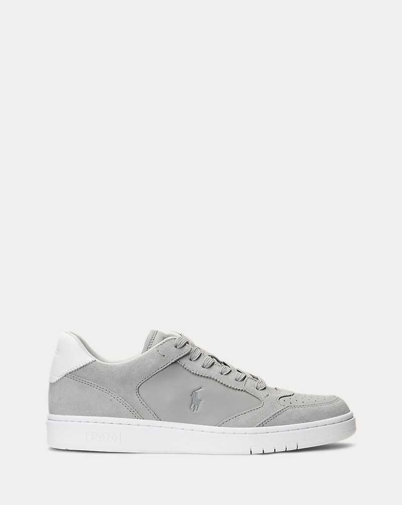 Tenis Ralph Lauren Court Leather-Suede Hombre Grises | TSLJVUB-45 - vista 1