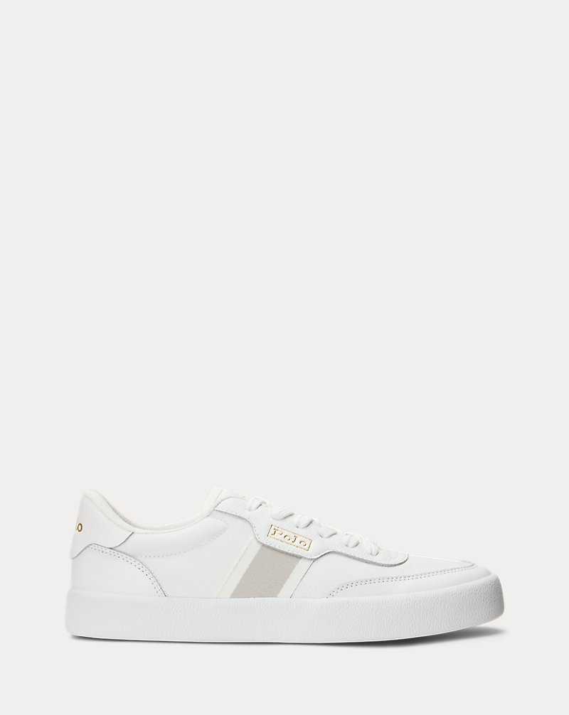Tenis Ralph Lauren Court Vulc Striped Mujer Blancos | DOICEQJ-46 - vista 1