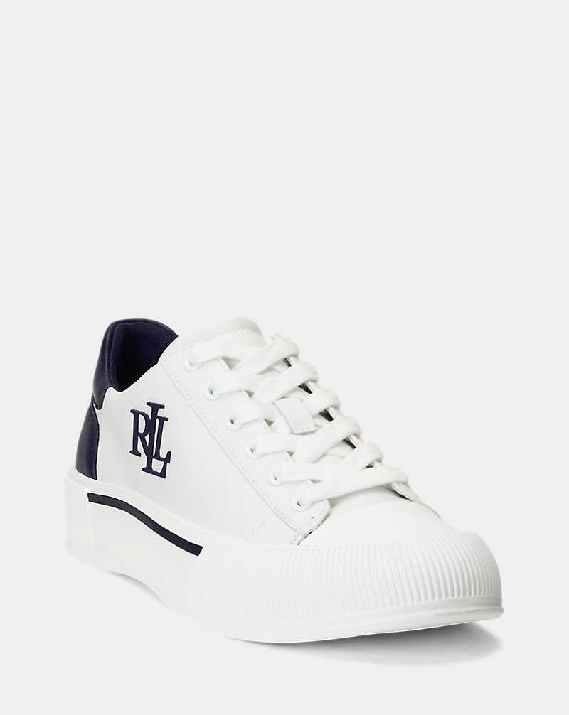 Tenis Ralph Lauren Daisie Leather Mujer Azul Marino | YFRIXJG-26 - vista 2