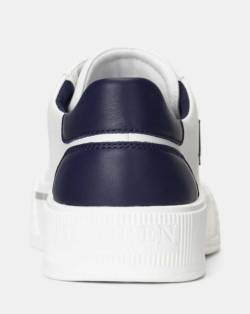 Tenis Ralph Lauren Daisie Leather Mujer Azul Marino | YFRIXJG-26 - vista 3