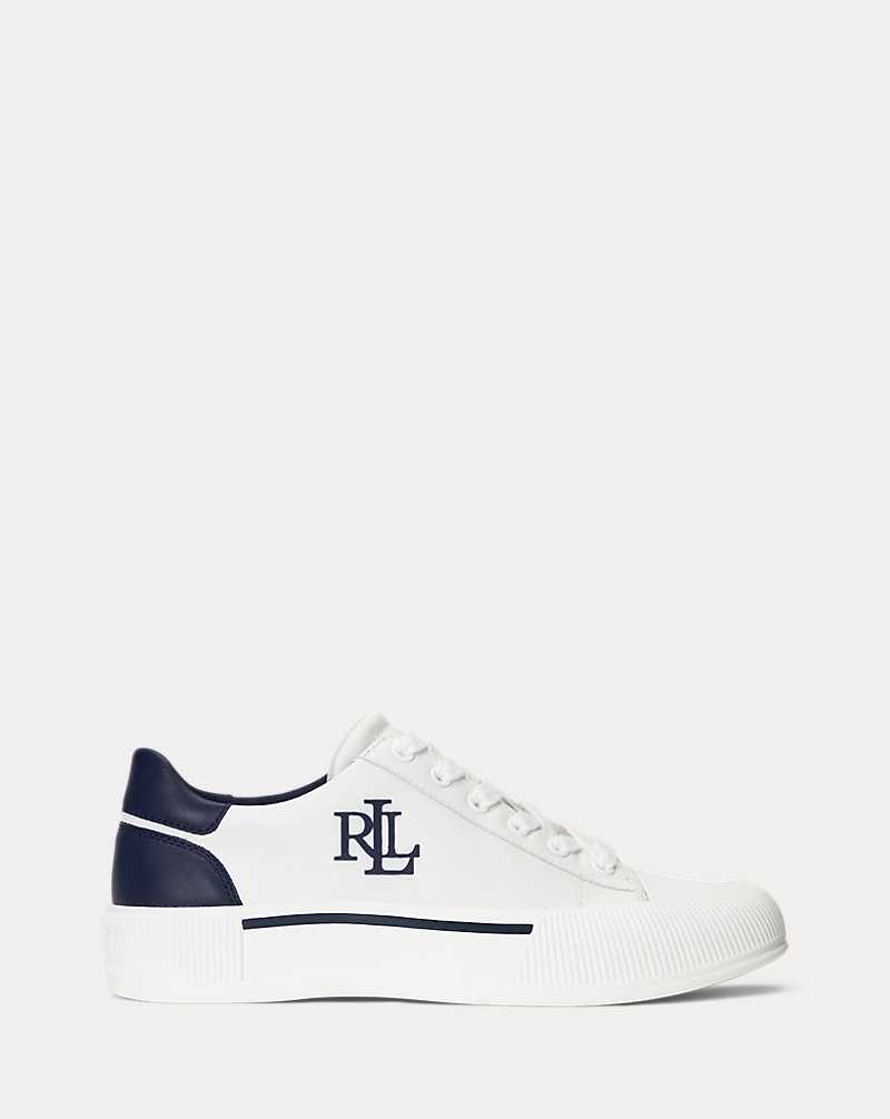 Tenis Ralph Lauren Daisie Leather Mujer Azul Marino | YFRIXJG-26 - vista 1