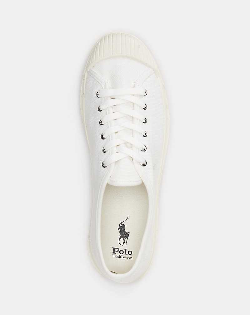 Tenis Ralph Lauren Essence 100 Canvas Cap-Toe Mujer Blancos | ZHICVMJ-36 - vista 4