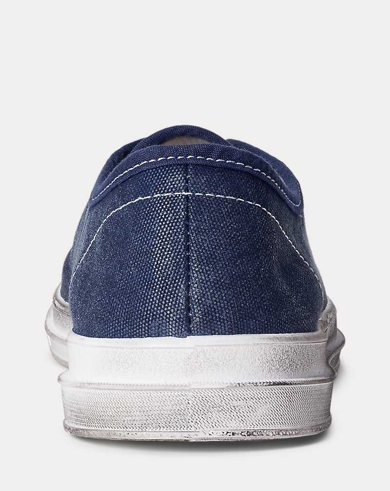 Tenis Ralph Lauren Essence 100 Canvas Cap-Toe Mujer Azul Marino | ZTFGYIL-37 - vista 3