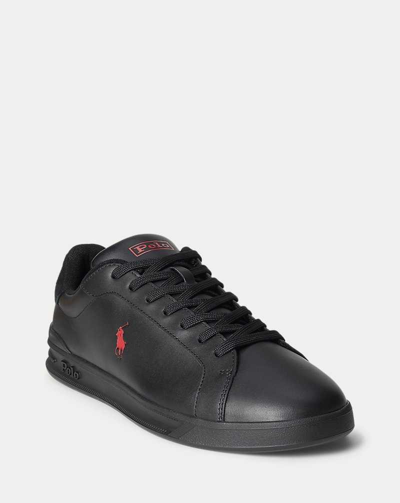 Tenis Ralph Lauren Heritage Court II Hombre Black/red Pp | SOYAPVE-53 - vista 2