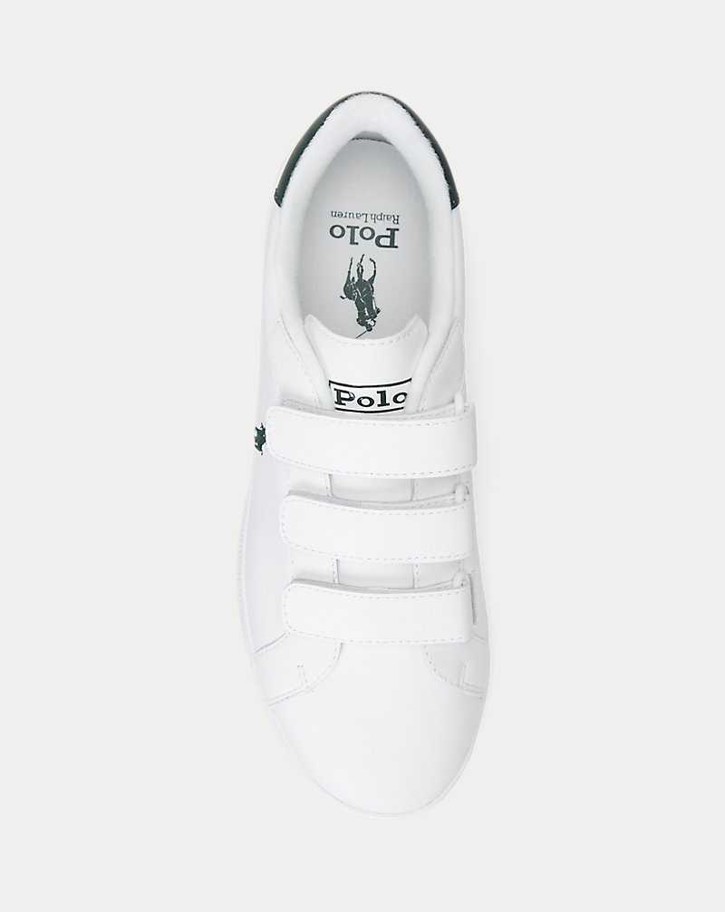 Tenis Ralph Lauren Heritage Court II Leather Hombre White/Forest | SYKTGMP-29 - vista 4